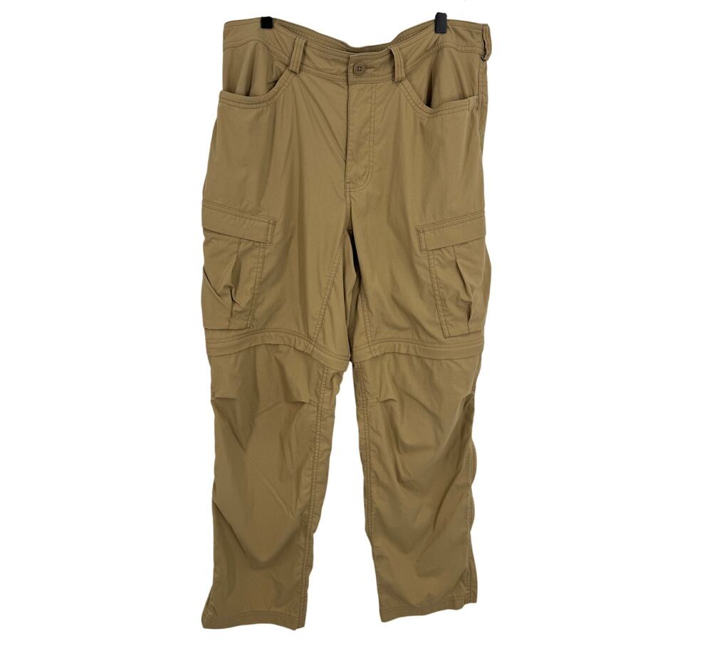 Rei Co Op pants men's 36x32 Sahara convertible zip off hiking outdoor trail tan